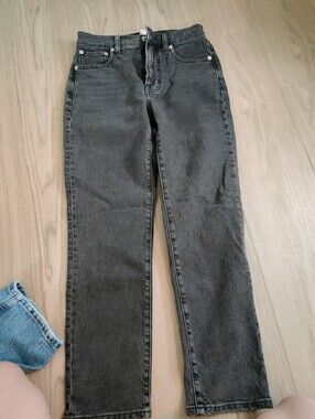 Madewell Perfect Vintage Black Straight-Leg Jeans